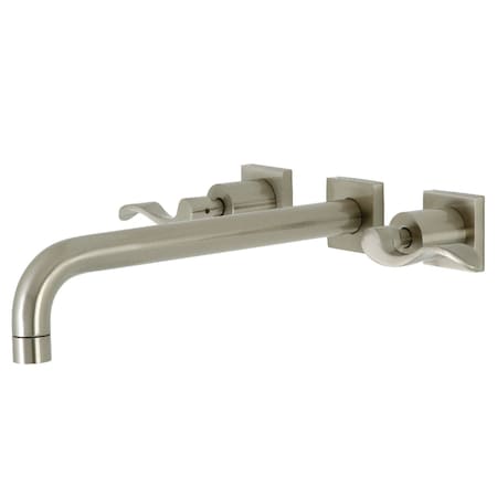 Kingston Brass KS6058DFL Wall Mount Tub Faucet, Brushed Nickel KS6058DFL
